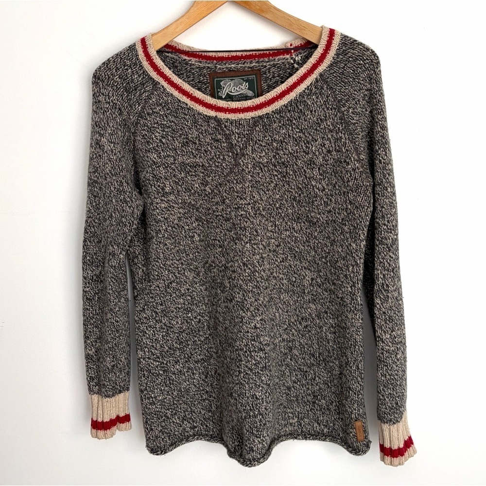 Roots Wool Blend Cabincore Knit Sweater - Medium - Picture 3 of 7